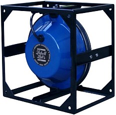 Lubell LL964C underwater speaker in a black protective cage